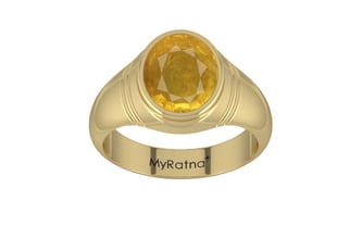 Ashtadhatu Thailand Yellow Sapphire Ring Prime Quality (R7)
