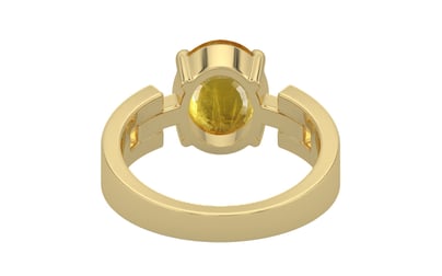 Ashtadhatu Thailand Yellow Sapphire Ring Prime Quality (R8)
