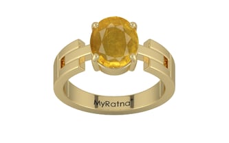 Ashtadhatu Thailand Yellow Sapphire Ring Prime Quality (R8)