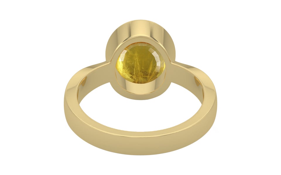 Ashtadhatu Thailand Yellow Sapphire Ring Prime Quality (R9)