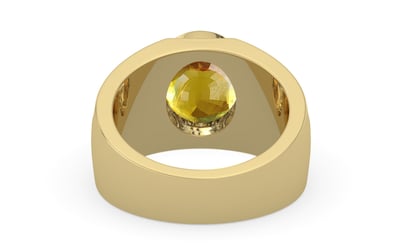 Ashtadhatu Thailand Yellow Sapphire Ring Rare Quality (R1)