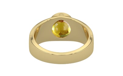 Ashtadhatu Thailand Yellow Sapphire Ring Rare Quality (R10)
