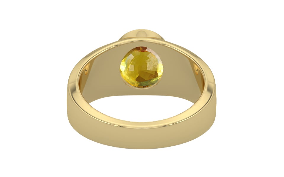 Ashtadhatu Thailand Yellow Sapphire Ring Rare Quality (R10)