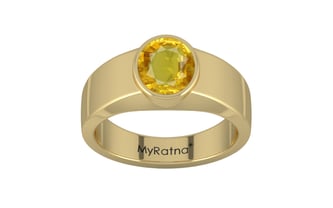 Ashtadhatu Thailand Yellow Sapphire Ring Rare Quality (R10)