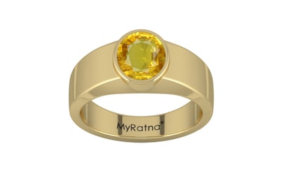 Ashtadhatu Thailand Yellow Sapphire Ring Rare Quality (R10)