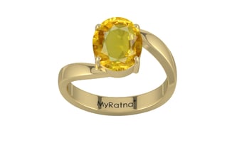 Ashtadhatu Thailand Yellow Sapphire Ring Rare Quality (R2)
