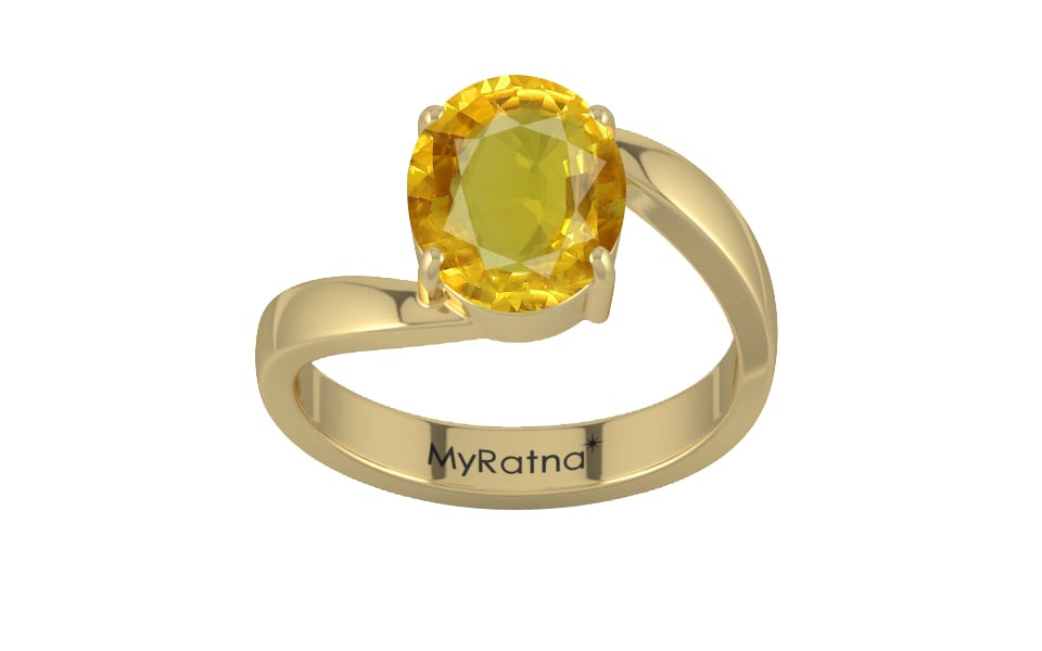 Ashtadhatu Thailand Yellow Sapphire Ring Rare Quality (R2)