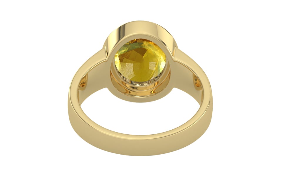 Ashtadhatu Thailand Yellow Sapphire Ring Rare Quality (R3)