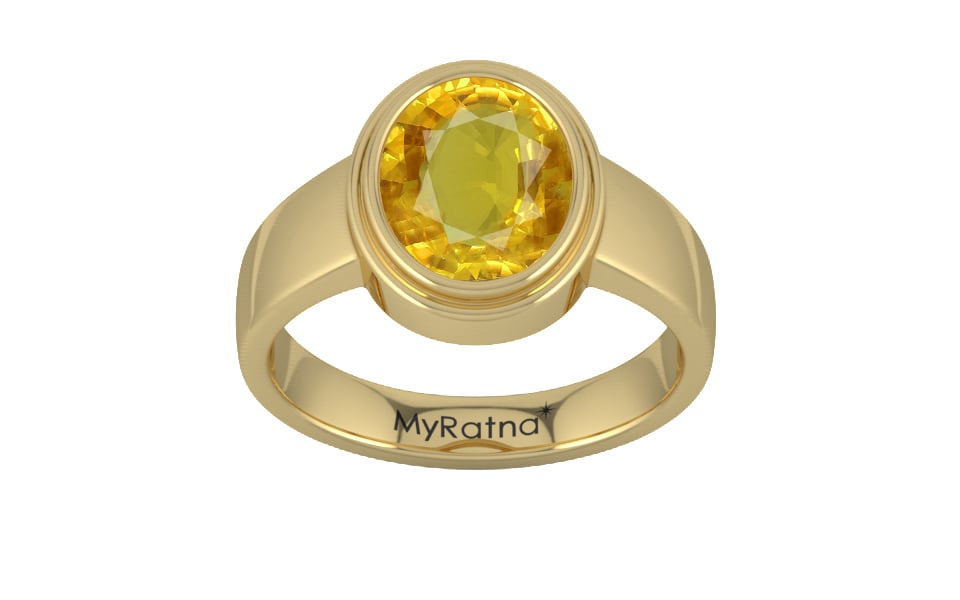 Ashtadhatu Thailand Yellow Sapphire Ring Rare Quality (R3)