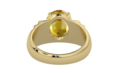 Ashtadhatu Thailand Yellow Sapphire Ring Rare Quality (R4)