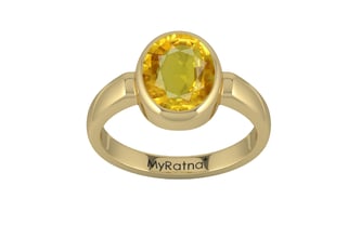 Ashtadhatu Thailand Yellow Sapphire Ring Rare Quality (R6)