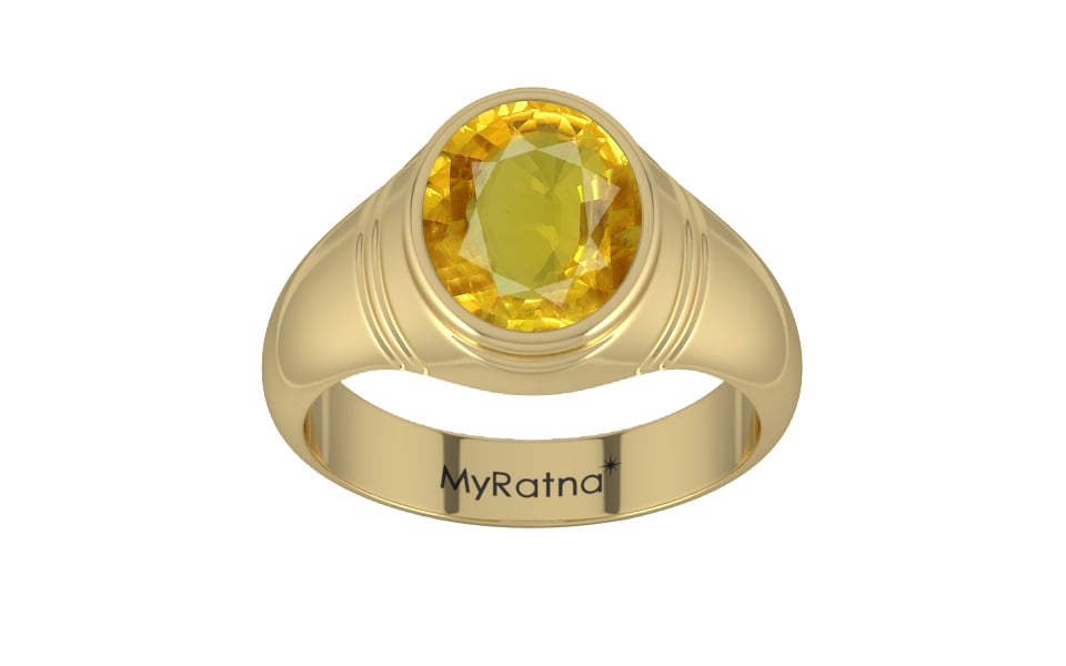 Ashtadhatu Thailand Yellow Sapphire Ring Rare Quality (R7)