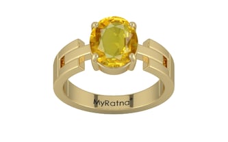 Ashtadhatu Thailand Yellow Sapphire Ring Rare Quality (R8)