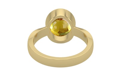 Ashtadhatu Thailand Yellow Sapphire Ring Rare Quality (R9)
