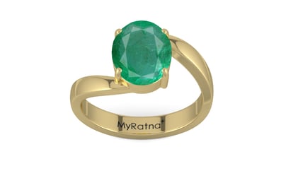 Ashtadhatu Zambian Emerald Ring Limited Quality (R2)