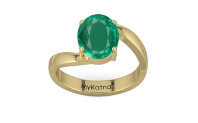 Ashtadhatu Zambian Emerald Ring Rare Quality (R2)