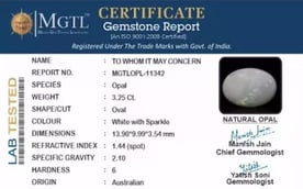 Australian Opal - 3.25 Carat Rare Quality OPL-11342