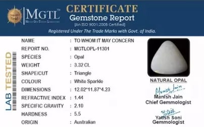 Australian Opal - 3.32 Carat Prime Quality OPL-11301