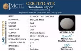 Australian Opal - 3.46 Carat Rare Quality OPL-11338