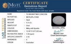 Australian Opal - 4.11 Carat Limited Quality OPL-11468