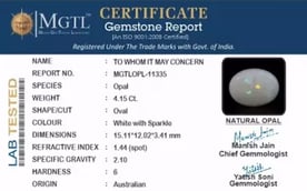 Australian Opal - 4.15 Carat Rare Quality OPL-11335