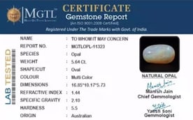 Australian Opal - 5.64 Carat Rare Quality OPL-11323