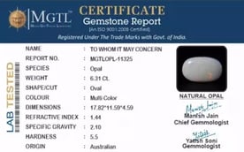 Australian Opal - 6.31 Carat Limited Quality OPL-11325