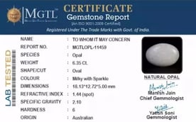 Australian Opal - 6.35 Carat Limited Quality OPL-11459