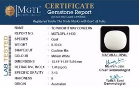 Australian Opal - 6.39 Carat Fine Quality OPL-11430