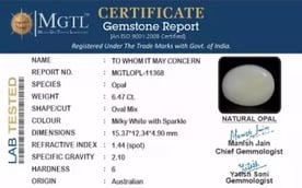 Australian Opal - 6.47 Carat Prime Quality OPL-11368