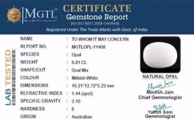 Australian Opal - 6.81 Carat Fine Quality OPL-11408