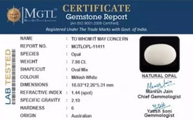 Australian Opal - 7.98 Carat Fine Quality OPL-11411