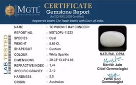 Australian Opal - 8.69-Carat Prime-Quality OPL-11223