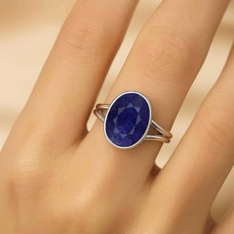 Authentic 925 Sterling Silver Blue Sapphire Ladies’ Ring