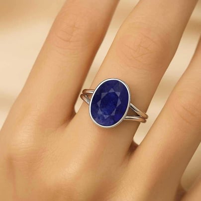 Authentic 925 Sterling Silver Blue Sapphire Ladies’ Ring