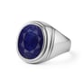 Authentic 925 Sterling Silver Blue Sapphire Ring for Him