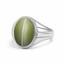 Authentic 925 Sterling Silver Cat's Eye Ring for Him