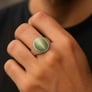 Authentic 925 Sterling Silver Cat's Eye Ring for Him