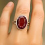 Authentic 925 Sterling Silver Hessonite Gomed Ladies’ Ring