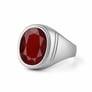 Authentic 925 Sterling Silver Hessonite Gomed Ring for Him