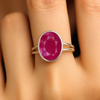Authentic 925 Sterling Silver Ruby Ladies’ Ring