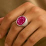 Authentic 925 Sterling Silver Ruby Ring for Him