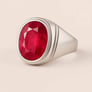 Authentic 925 Sterling Silver Ruby Ring for Him