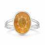 Authentic 925 Sterling Silver Yellow Sapphire Ladies’ Ring