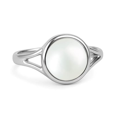 Authentic Handmade Sterling Silver Pearl (Moti) Ring For Men