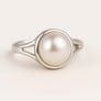 Authentic Handmade Sterling Silver Pearl (Moti) Ring For Men