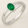 Authentic Vintage 925 Silver Emerald Men’s Ring