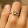 Authentic Vintage 925 Silver Yellow Sapphire Men’s Ring