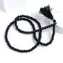 Original Black Akik (Hakik) Mala 108 Beads for Prayer and Meditation