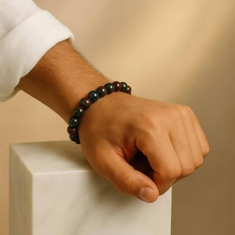 Black blood stone bracelet